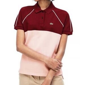 LACOSTE Cembra & Flour Slim Fit Cotton Petit Pique Polo T-Shirt, Size 2